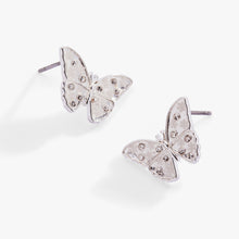 Load image into Gallery viewer, Glass Butterfly Statement Stud Earrings