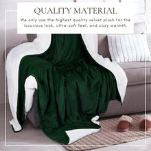 Load image into Gallery viewer, Velvet Plush Sherpa Bed Blanket - Sherpa Fleece Collection