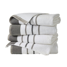 Load image into Gallery viewer, Decorative Cotton Stripe Bath Towel Set - Noelle Collection