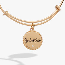 Load image into Gallery viewer, Godmother 'Loves Like A Parent, Acts Like A Friend' Charm Bangle