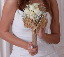 Load image into Gallery viewer, Gold Bouquet Holder, Gold Wedding Bouquet