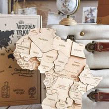 Load image into Gallery viewer, Wall Decor Bundle: 3D Wooden World Map with Flag Pins