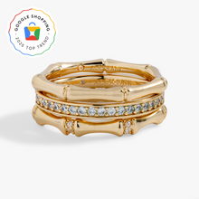 Load image into Gallery viewer, Bamboo Trio Ring Set
