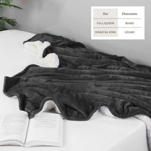 Load image into Gallery viewer, Velvet Plush Sherpa Bed Blanket - Sherpa Fleece Collection