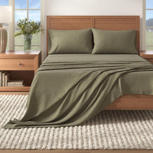 Load image into Gallery viewer, Heathered Solid Cotton Blend Flannel Sheet Set - Anders Collection