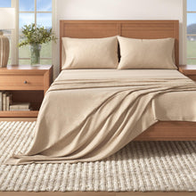 Load image into Gallery viewer, Heathered Solid Cotton Blend Flannel Sheet Set - Anders Collection