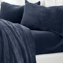 Load image into Gallery viewer, Solid Jewel-Toned Plush Sheet - Velvet Luxe Collection