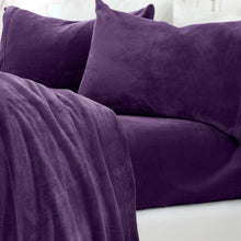Load image into Gallery viewer, Solid Jewel-Toned Plush Sheet - Velvet Luxe Collection
