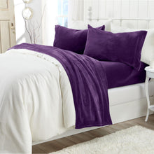 Load image into Gallery viewer, Solid Jewel-Toned Plush Sheet - Velvet Luxe Collection