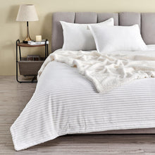 Load image into Gallery viewer, Ribbed Sherpa Throw Blanket - Corduroy Collection
