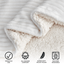 Load image into Gallery viewer, Ribbed Sherpa Throw Blanket - Corduroy Collection