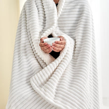Load image into Gallery viewer, Ribbed Sherpa Throw Blanket - Corduroy Collection