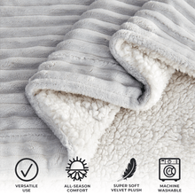 Load image into Gallery viewer, Ribbed Sherpa Throw Blanket - Corduroy Collection