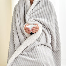 Load image into Gallery viewer, Ribbed Sherpa Throw Blanket - Corduroy Collection