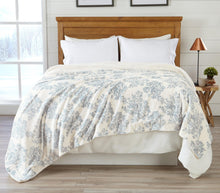 Load image into Gallery viewer, Velvet Plush Sherpa Luxury Bed Blanket - Cielo Collection