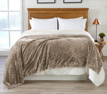 Load image into Gallery viewer, Velvet Plush Sherpa Luxury Bed Blanket - Cielo Collection
