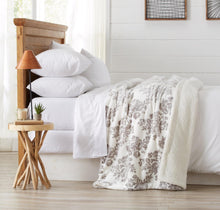 Load image into Gallery viewer, Velvet Plush Sherpa Luxury Bed Blanket - Cielo Collection