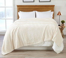 Load image into Gallery viewer, Velvet Plush Sherpa Luxury Bed Blanket - Cielo Collection