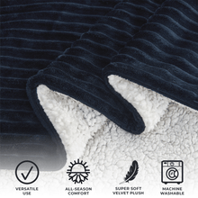 Load image into Gallery viewer, Ribbed Sherpa Throw Blanket - Corduroy Collection