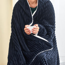 Load image into Gallery viewer, Ribbed Sherpa Throw Blanket - Corduroy Collection