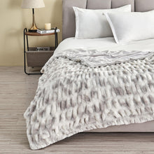 Load image into Gallery viewer, Ruched Faux Fur Throw Blanket - Alondra Collection