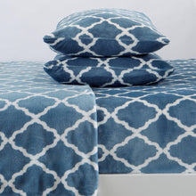 Load image into Gallery viewer, Printed Plush Sheet - Velvet Luxe Lattice Collection