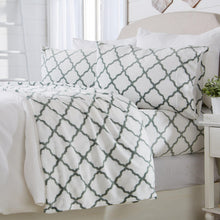Load image into Gallery viewer, Printed Plush Sheet - Velvet Luxe Lattice Collection