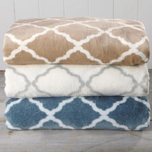 Load image into Gallery viewer, Printed Plush Sheet - Velvet Luxe Lattice Collection