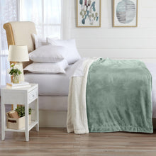 Load image into Gallery viewer, Velvet Plush Sherpa Luxury Bed Blanket - Kinsley Collection