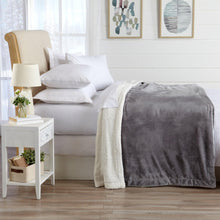 Load image into Gallery viewer, Velvet Plush Sherpa Luxury Bed Blanket - Kinsley Collection