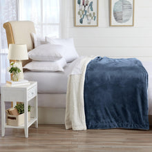 Load image into Gallery viewer, Velvet Plush Sherpa Luxury Bed Blanket - Kinsley Collection