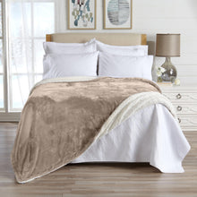 Load image into Gallery viewer, Velvet Plush Sherpa Luxury Bed Blanket - Kinsley Collection