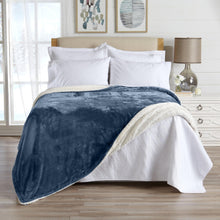 Load image into Gallery viewer, Velvet Plush Sherpa Luxury Bed Blanket - Kinsley Collection