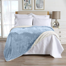 Load image into Gallery viewer, Velvet Plush Sherpa Luxury Bed Blanket - Kinsley Collection