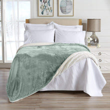 Load image into Gallery viewer, Velvet Plush Sherpa Luxury Bed Blanket - Kinsley Collection