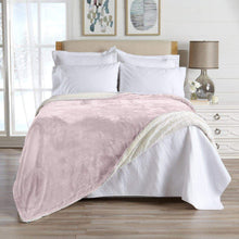 Load image into Gallery viewer, Velvet Plush Sherpa Luxury Bed Blanket - Kinsley Collection