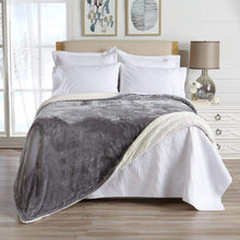 Load image into Gallery viewer, Velvet Plush Sherpa Luxury Bed Blanket - Kinsley Collection