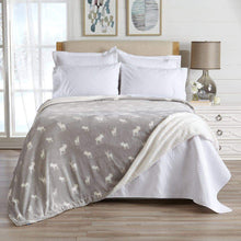 Load image into Gallery viewer, Velvet Plush Sherpa Luxury Bed Blanket - Kinsley Collection