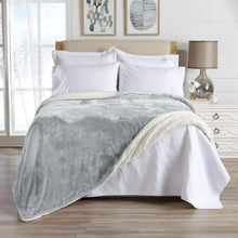 Load image into Gallery viewer, Velvet Plush Sherpa Luxury Bed Blanket - Kinsley Collection