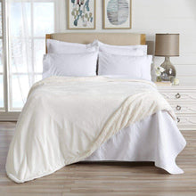 Load image into Gallery viewer, Velvet Plush Sherpa Luxury Bed Blanket - Kinsley Collection