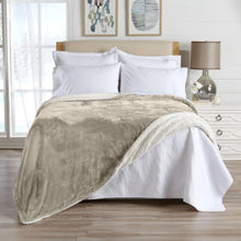 Load image into Gallery viewer, Velvet Plush Sherpa Luxury Bed Blanket - Kinsley Collection