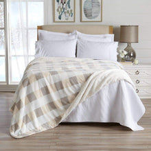 Load image into Gallery viewer, Velvet Plush Sherpa Luxury Bed Blanket - Kinsley Collection