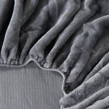Load image into Gallery viewer, Solid Plush Fitted Sheet - Velvet Luxe Collection