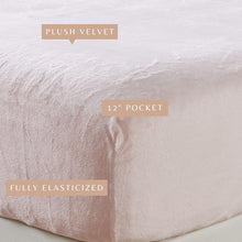 Load image into Gallery viewer, Solid Plush Fitted Sheet - Velvet Luxe Collection