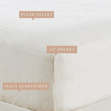 Load image into Gallery viewer, Solid Plush Fitted Sheet - Velvet Luxe Collection