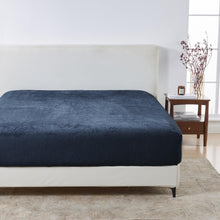 Load image into Gallery viewer, Solid Plush Fitted Sheet - Velvet Luxe Collection