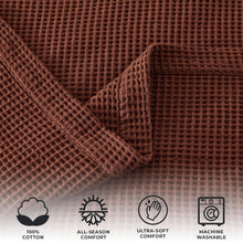Load image into Gallery viewer, 100% Cotton Waffle Weave Blanket - Mikala Collection