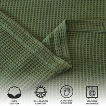 Load image into Gallery viewer, 100% Cotton Waffle Weave Blanket - Mikala Collection