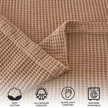 Load image into Gallery viewer, 100% Cotton Waffle Weave Blanket - Mikala Collection