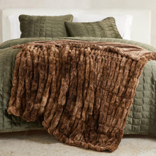 Load image into Gallery viewer, Ruched Faux Fur Throw Blanket - Alondra Collection